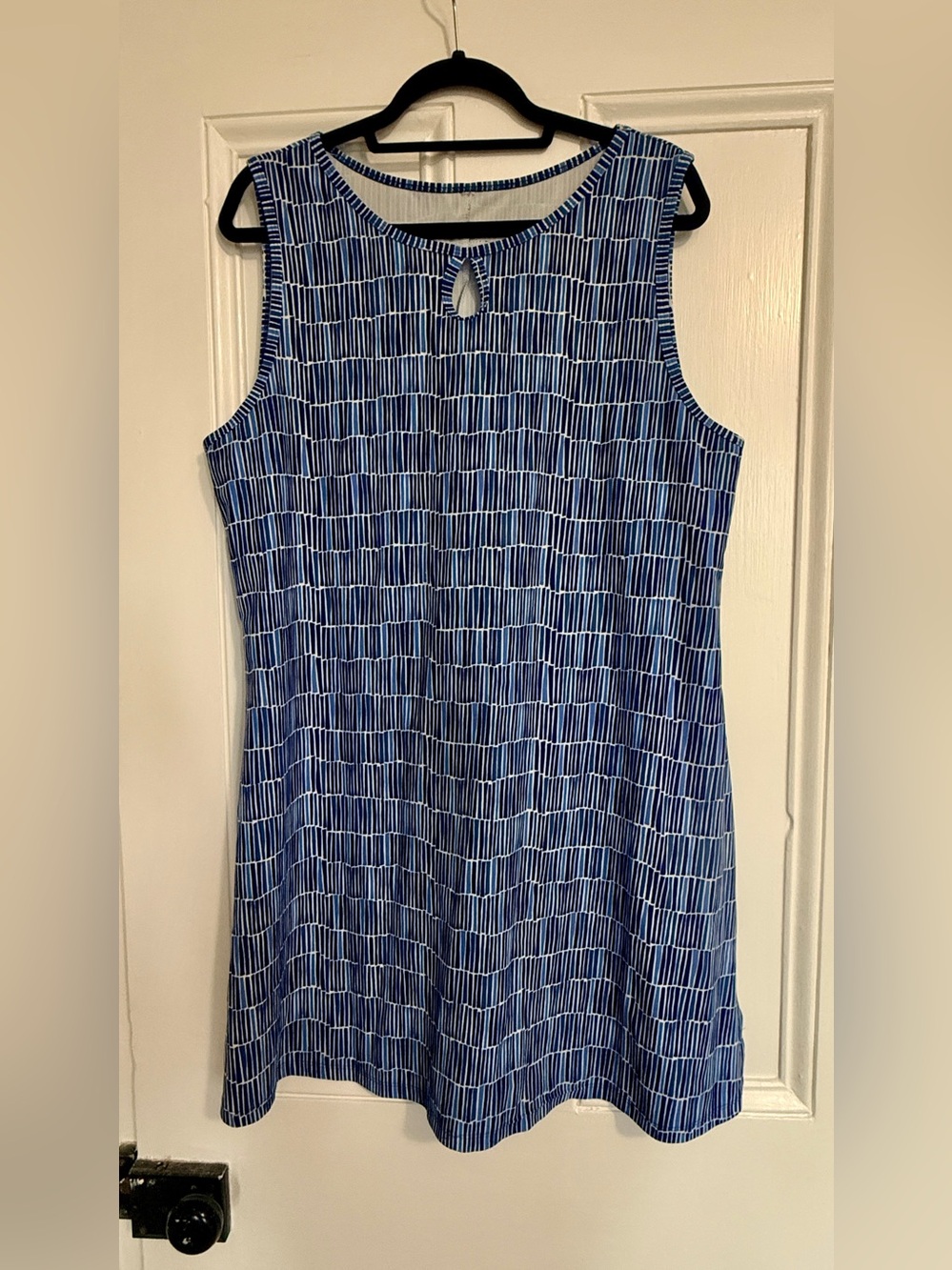 Nuu-Muu 2XL Original Keyhole Dress | "Waterfall" Print | Blue